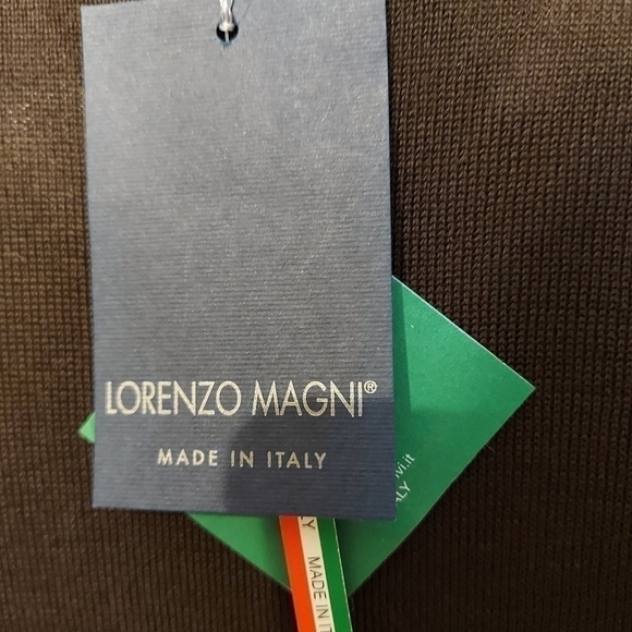 Classic Men’s Sweater Lorenzo Magni V-Neck Pullover Business Casual Minimalist - Picture 4 of 8